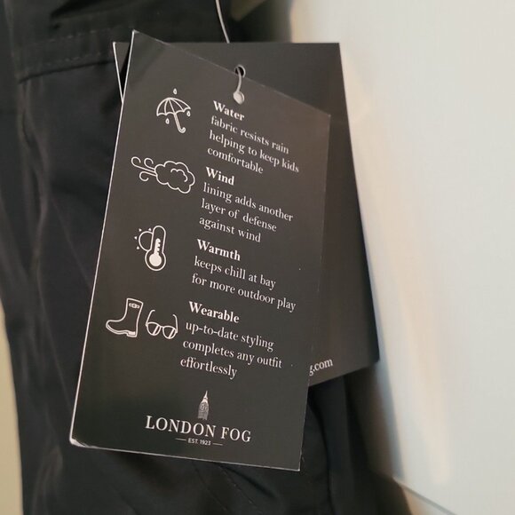 Boys or Girls Black Snow Bib Size 4 NWT London Fog - Picture 6 of 6